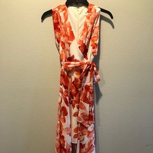 NWT Floral Chiffon High-Low Dress